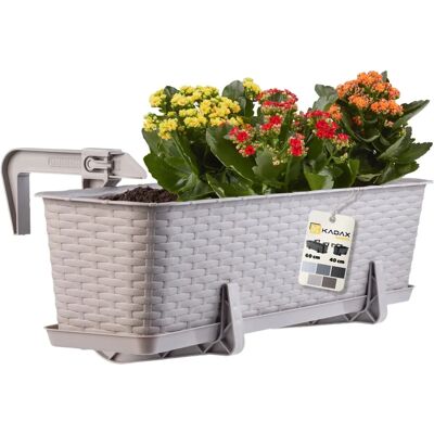 Kadax Balkonbox 60cm Pflanzgefäß mit Ständer Kadax Balkonbox 60cm Pflanzgefäß mit Ständer