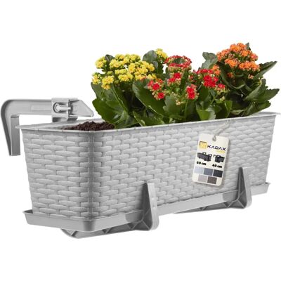 Kadax Balkon Blumenkasten 60cm mit Ständer - Gartendekor Kadax Balkon Blumenkasten 60cm mit Ständer - Gartendekor