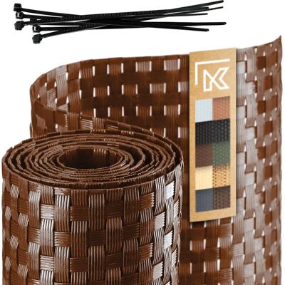 KADAX Brown Fence Tape for Fence Panels 19cm 2.55m Fence Cover - Fence Type KADAX Brown Fence Tape for Fence Panels 19cm 2.55m Fence Cover - Fence Type