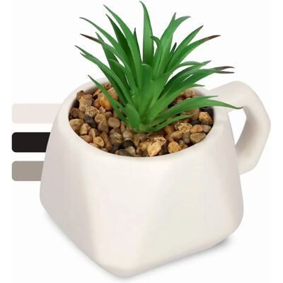 KADAX Artificial Flower Plant - Succulent White - Artificial Flower Plant KADAX Artificial Flower Plant - Succulent White - Artificial Flower Plant