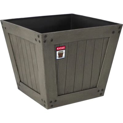 Maceta gris Kadax 30cm para balcón y jardín - Soporte de flores Maceta gris Kadax 30cm para balcón y jardín - Soporte de flores