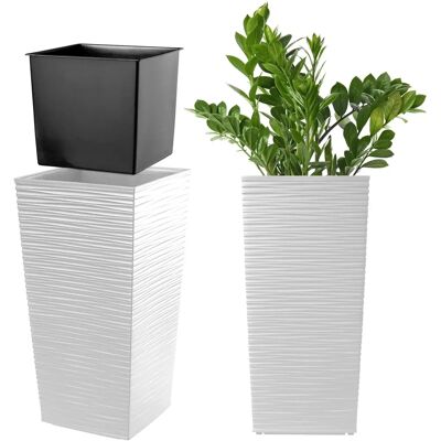Kadax Garteneinsatz 18x36 cm Hoch, Groß, Weiß - Gartenpflanzer Kadax Garteneinsatz 18x36 cm Hoch, Groß, Weiß - Gartenpflanzer