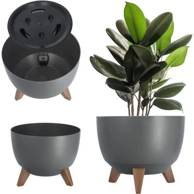 KADAX Flower Pot 29cm Cover + Leg - Anthracite - Flower Type KADAX Flower Pot 29cm Cover + Leg - Anthracite - Flower Type