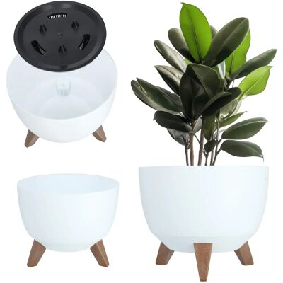 KADAX Flower Pot 29cm Cover + Insert Legs - Flower Bed White KADAX Flower Pot 29cm Cover + Insert Legs - Flower Bed White