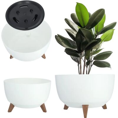 KADAX Vaso di Fiori Bianco - 40 cm Contenitore Decorativo Resistente agli Urti KADAX Vaso di Fiori Bianco - 40 cm Contenitore Decorativo Resistente agli Urti