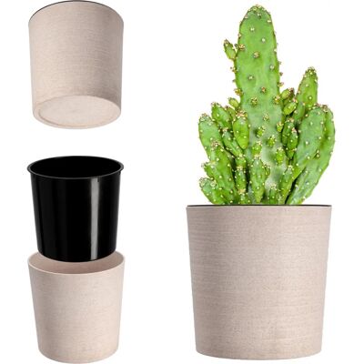Vaso di fiori ecologico Kadax con inserto rimovibile - Beige - Vaso di fiori Vaso di fiori ecologico Kadax con inserto rimovibile - Beige - Vaso di fiori