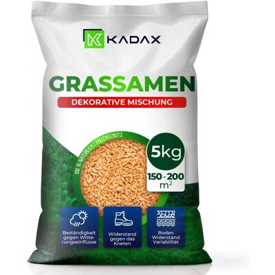 Kadax Ornamental Grass Seeds 5kg - Resilient, Trampling-Resistant, 200m2 Kadax Ornamental Grass Seeds 5kg - Resilient, Trampling-Resistant, 200m2