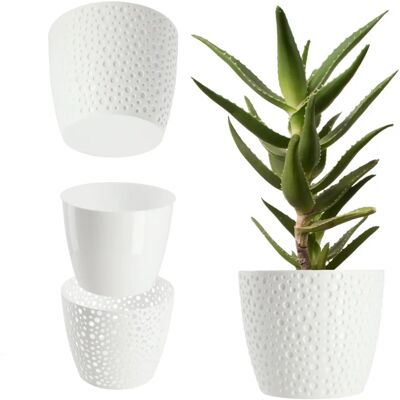 KADAX Weißer Runder Blumentopf - 19cm Indoor Outdoor KADAX Weißer Runder Blumentopf - 19cm Indoor Outdoor
