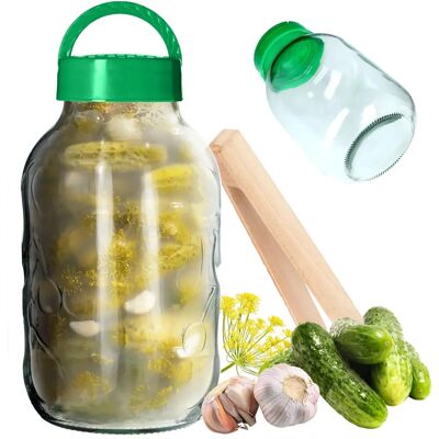 KADAX Glass jar 3L with Tongs KADAX Glass jar 3L with Tongs