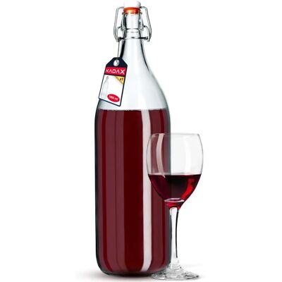 KADAX 2L Glass Bottle for Juice, Wine, Liqueur - Bottle KADAX 2L Glass Bottle for Juice, Wine, Liqueur - Bottle