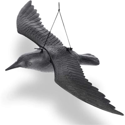 Repelente de pássaros Kadax - Decoy de corvo realista para jardim e varanda Repelente de pássaros Kadax - Decoy de corvo realista para jardim e varanda