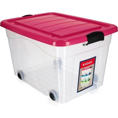Kadax - 60L - Plastica - Ruote - Scatola di stoccaggio giocattoli Kadax - 60L - Plastica - Ruote - Scatola di stoccaggio giocattoli