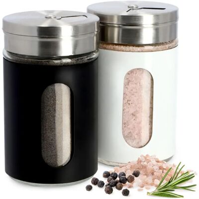 KADAX Stainless Steel Salt and Pepper Shaker Set 2x90ml - Kitchen Accessory KADAX Stainless Steel Salt and Pepper Shaker Set 2x90ml - Kitchen Accessory