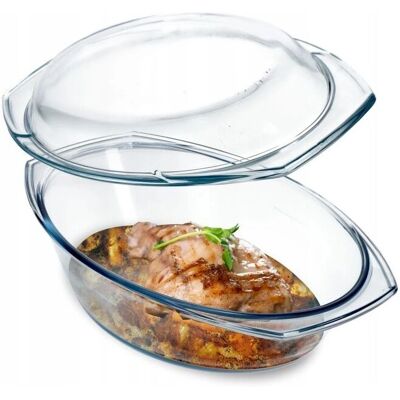 KADAX Pirofila in vetro 2.9L con coperchio - Adatta al forno KADAX Pirofila in vetro 2.9L con coperchio - Adatta al forno