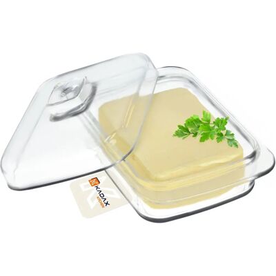 KADAX Glass butter dish with lid - Butter dish with lid and handle KADAX Glass butter dish with lid - Butter dish with lid and handle