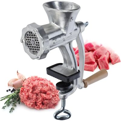 Kadax - Cast Iron Meat Grinder - 6 Sizes - Manual, Vintage, Table Clamp - Galvanized (Size 5) - Product Type Kadax - Cast Iron Meat Grinder - 6 Sizes - Manual, Vintage, Table Clamp - Galvanized (Size 5) - Product Type
