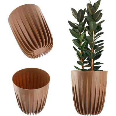 KADAX Eco Flower Pot Cover + Brown Insert 14.5x17cm - Flower Pot KADAX Eco Flower Pot Cover + Brown Insert 14.5x17cm - Flower Pot