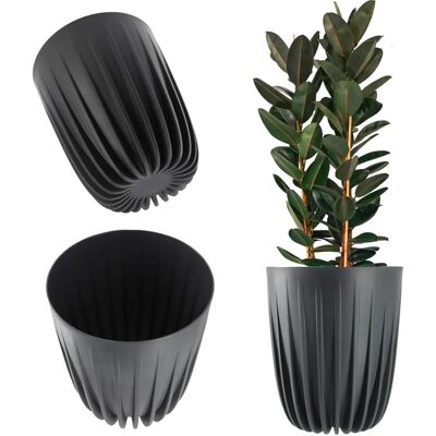 KADAX Eco Flower Pot 25x30cm Anthracite Insert KADAX Eco Flower Pot 25x30cm Anthracite Insert