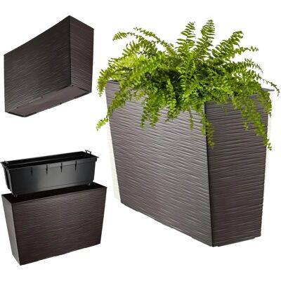 Kadax - Maceta de jardín 19x56cm con inserto y sistema de riego - Jardín Kadax - Maceta de jardín 19x56cm con inserto y sistema de riego - Jardín
