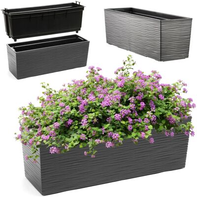 KADAX Blumenampel Balkonbox + Einsatz 19x56cm Graphit KADAX Blumenampel Balkonbox + Einsatz 19x56cm Graphit