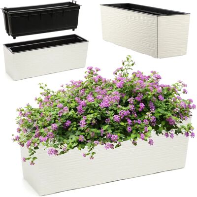 KADAX Blumenbeet Balkonbox 19x56cm Creme - Wetterfeste Pflanzschale KADAX Blumenbeet Balkonbox 19x56cm Creme - Wetterfeste Pflanzschale