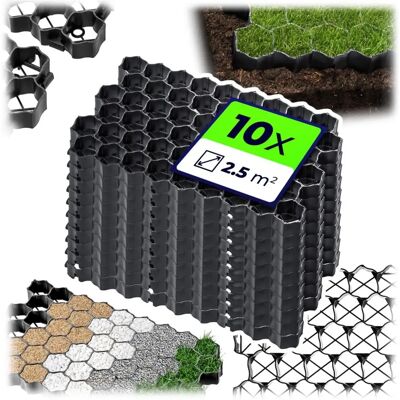 Rejilla de jardín y estacionamiento Kadax - 60x40x4cm - 10uds Rejilla de jardín y estacionamiento Kadax - 60x40x4cm - 10uds