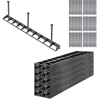 Kadax Lawn Edging - 20m, Black, 60 Anchors - Garden Edging Kadax Lawn Edging - 20m, Black, 60 Anchors - Garden Edging