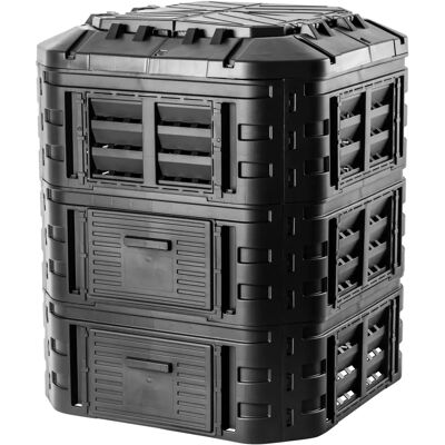 KADAX Modulares Gartencomposter - Frostbeständig - 860L - Ganzjährig - Schwarz KADAX Modulares Gartencomposter - Frostbeständig - 860L - Ganzjährig - Schwarz