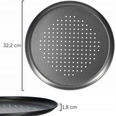 KADAX Round Baking Tray 32cm - Baking Tray for Pizza & Tarts KADAX Round Baking Tray 32cm - Baking Tray for Pizza & Tarts