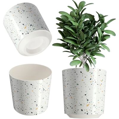 KADAX Terrazzo Flower Pot Cover - 19x20cm Modern Design KADAX Terrazzo Flower Pot Cover - 19x20cm Modern Design