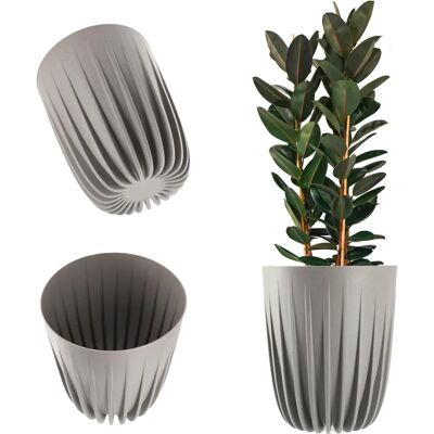 Kadax Eco-friendly Plastic Flower Pot with Drainage Insert 25x30cm Kadax Eco-friendly Plastic Flower Pot with Drainage Insert 25x30cm