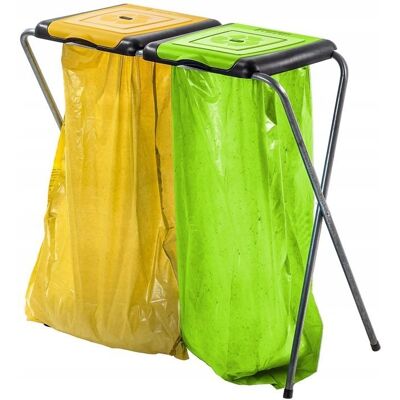 Kadax - Trash Bag Support - Double: Yellow and Green Kadax - Trash Bag Support - Double: Yellow and Green