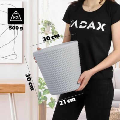 Kadax round plastic plant pot cover - Garden, balcony, interior Kadax round plastic plant pot cover - Garden, balcony, interior