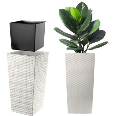 KADAX Alta Vaso di Fiori Bianco - Decorazione Giardino KADAX Alta Vaso di Fiori Bianco - Decorazione Giardino