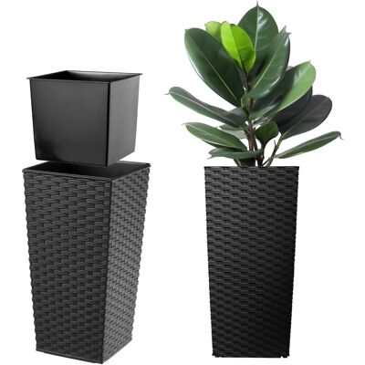 KADAX Vaso Alto Nero 34x68cm - Decorazione Giardino KADAX Vaso Alto Nero 34x68cm - Decorazione Giardino