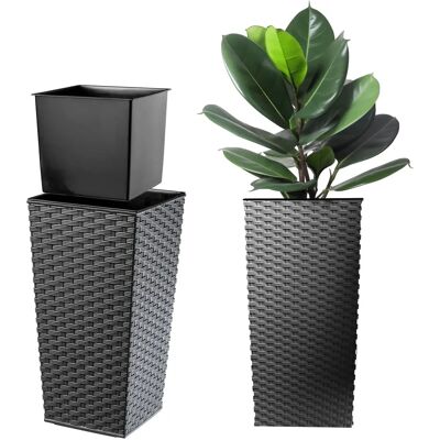 KADAX Gartenblumenkübel mit Graphitinlay 68cm KADAX Gartenblumenkübel mit Graphitinlay 68cm