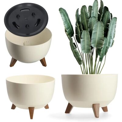 KADAX Blumenvasen 47cm Einlage Deckel Creme - Blumenvase KADAX Blumenvasen 47cm Einlage Deckel Creme - Blumenvase