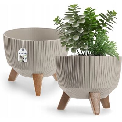 KADAX - Fioriera piedini 24 cm beige - Flower Pot KADAX - Fioriera piedini 24 cm beige - Flower Pot