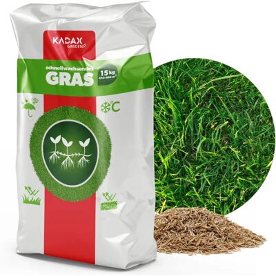 Kadax - Graines de gazon universelles à croissance rapide - 15kg - 600m2 - Publicité Kadax - Graines de gazon universelles à croissance rapide - 15kg - 600m2 - Publicité