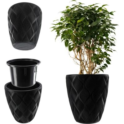 Vaso nero con inserto - 42cm KADAX Vaso nero con inserto - 42cm KADAX