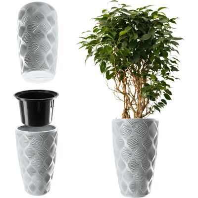 KADAX High Plastic Planter with Insert 58cm - Plant Pot KADAX High Plastic Planter with Insert 58cm - Plant Pot