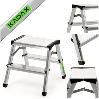 Kadax Haushaltsleiter Aluminium 2-3 Stufen - Stabil, Klappbar & Leicht Kadax Haushaltsleiter Aluminium 2-3 Stufen - Stabil, Klappbar & Leicht