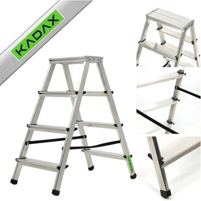 KADAX Aluminium Folding Ladder 4 Steps Strong 125kg Polish product KADAX Aluminium Folding Ladder 4 Steps Strong 125kg Polish product
