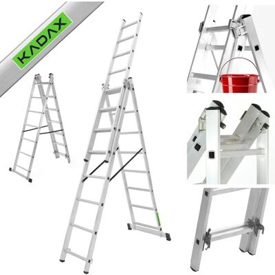 KADAX Aluminium Ladder 3x7 - Stable Multi-Use Tool KADAX Aluminium Ladder 3x7 - Stable Multi-Use Tool