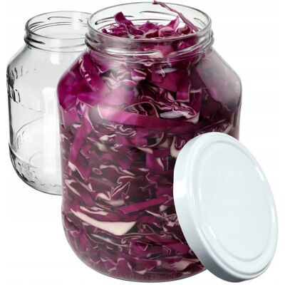KADAX - Weck-style jars - White lid - 2.5 L - Jars KADAX - Weck-style jars - White lid - 2.5 L - Jars