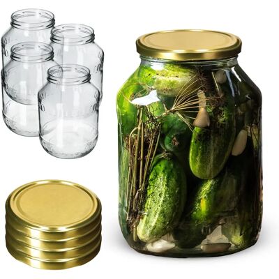 KADAX - K4941 - Kapazität 2,5 L - Set 4 - Glasbehälter-Set KADAX - K4941 - Kapazität 2,5 L - Set 4 - Glasbehälter-Set