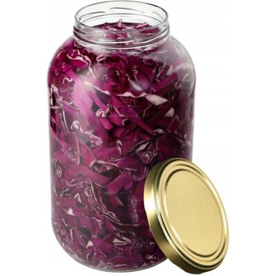 KADAX - Model4000ml - 100 mm - Gold lid - Glass jar KADAX - Model4000ml - 100 mm - Gold lid - Glass jar