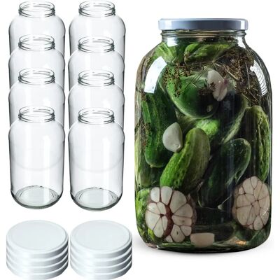 KADAX - Fi100 - 4L - 8 Uds - Juego tarros vidrio KADAX - Fi100 - 4L - 8 Uds - Juego tarros vidrio