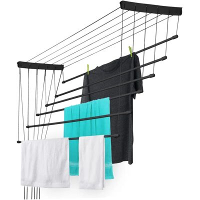 KADAX Steel Ceiling Drying Rack - Space-Saving, Durable, 6 Bars KADAX Steel Ceiling Drying Rack - Space-Saving, Durable, 6 Bars