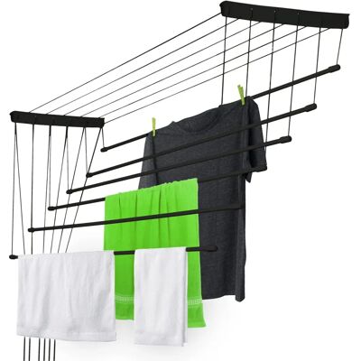 Kadax Steel Roof Drying Rack - Space Saving Indoor/Outdoor - 6 Bars Kadax Steel Roof Drying Rack - Space Saving Indoor/Outdoor - 6 Bars